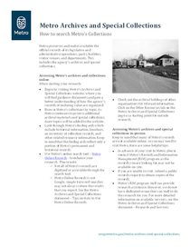 How to Search Metro's Collections
