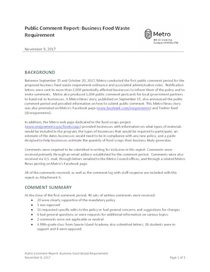 Food scraps policy public comment report