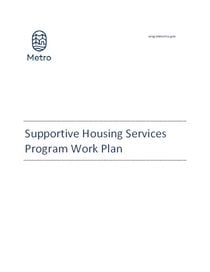 Supportive Housing Services program work plan