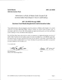 Food scraps: Final administrative rules