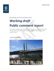 Draft 2023 RTP public comment report 