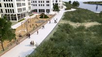 Urban greenway rendering