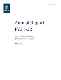 Community Enhancement Program FY 2021-22 annual report
