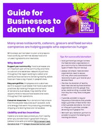 Guide for businesses to donate food