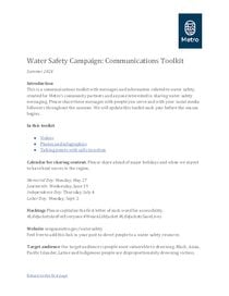 2024 Water safety toolkit - English