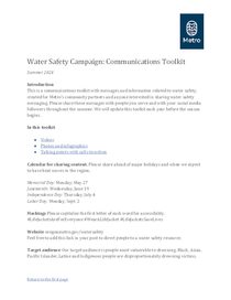 2024 Water safety toolkit - English