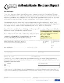 Electronic deposit authorization form