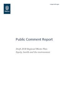 Read the public comment report