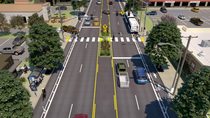 Pedestrian crossing rendering