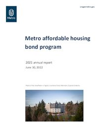 Metro affordable housing bond program – 2021 annual report