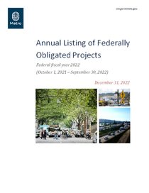 Annual Listing of Federally Obligated Projects, FFY 2022