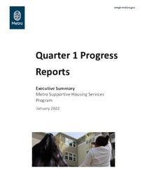 Q1 Executive Summary - supportive housing services