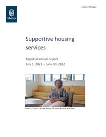 Supportive Housing Services Regional Annual Report July 1, 2021-June 30, 2022
