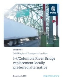 Appendix S - I-5/Columbia River Bridge replacement locally preferred alternative