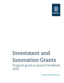 2022 Investment and Innovation Program Grants Proposal Handbook