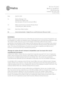 Management Letter-Procurement Process