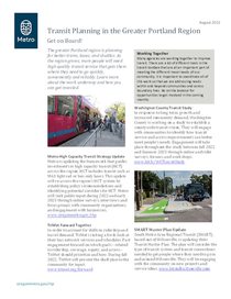 Transit Planning in Greater Portland factsheet
