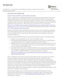 Construction Career Pathways plan for bids