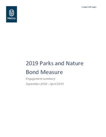 2019 Parks and Nature bond measure community engagement