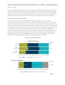 Housing bond quarterly progress report: October to December 2023