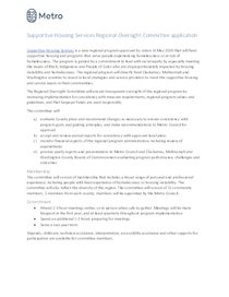 Regional oversight committee description and commitments