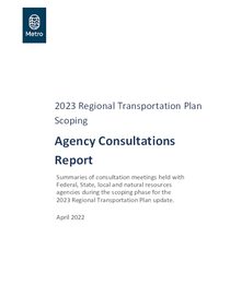2023 RTP scoping: agency consultations report