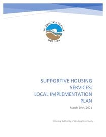 Washington County local implementation plan - supportive housing services