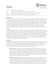 Memo 3: Mid‐Year COVID‐19 Solid Waste Forecast Update