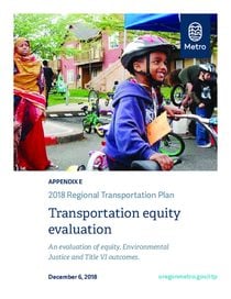 Appendix E - Transportation equity evaluation