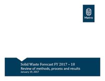 Solid Waste Forecast presentation