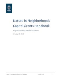 2023 NIN Capital Grants Pre-App Handbook