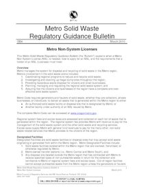 4) Metro Non-system licenses