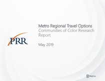 Metro Regional Travel Options Communities of Color Research Report