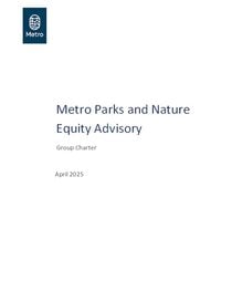 Parks and Nature Equity Advisory Committee charter