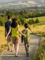 photo of a family walking at Cooper Mountain Nature Park