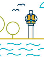 illustration of a person wearing a life jacket