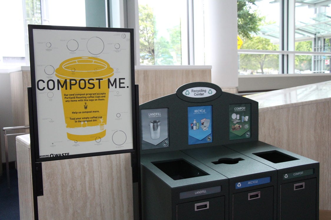 photo of the composting system at the convention center
