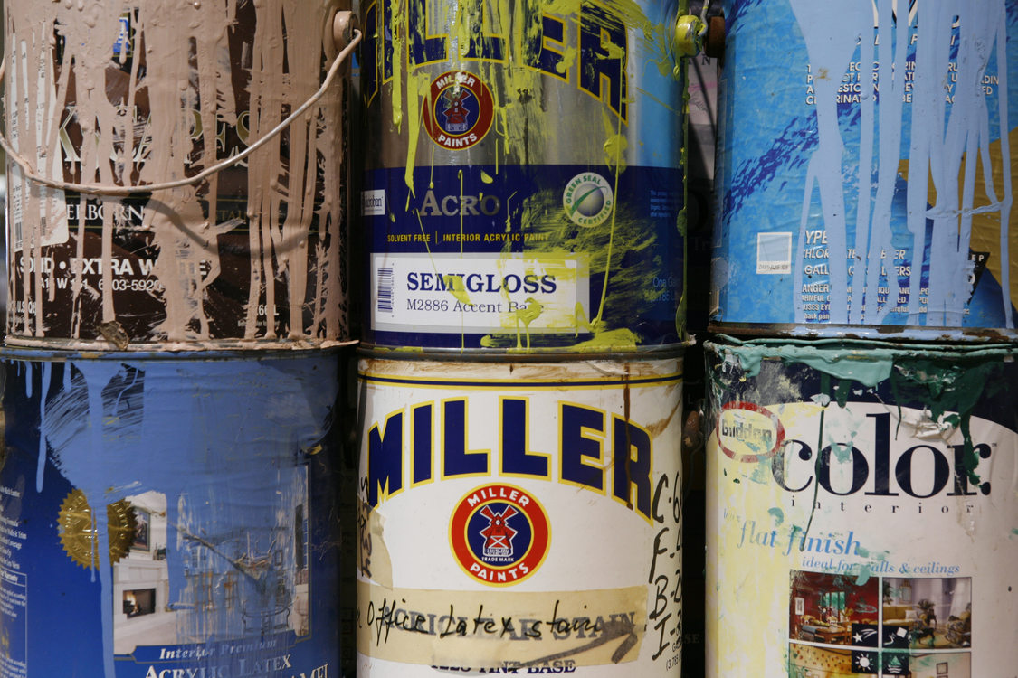 photo of used paint cans