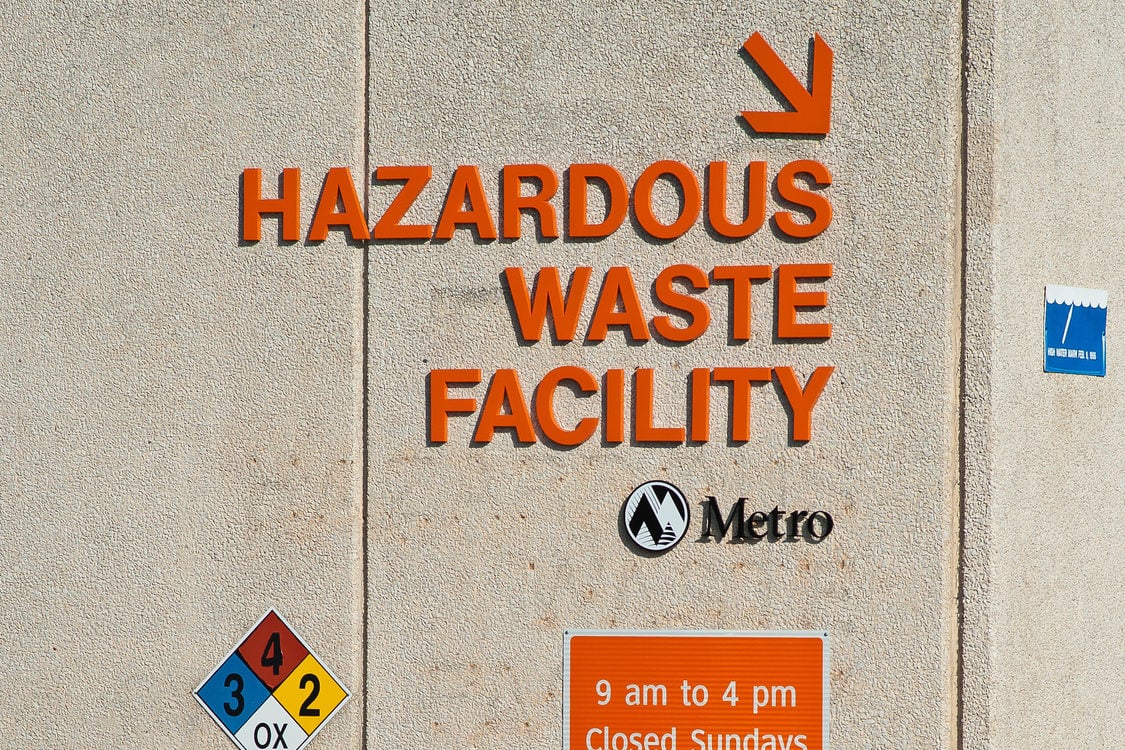 photo of hazardous waste facility employee