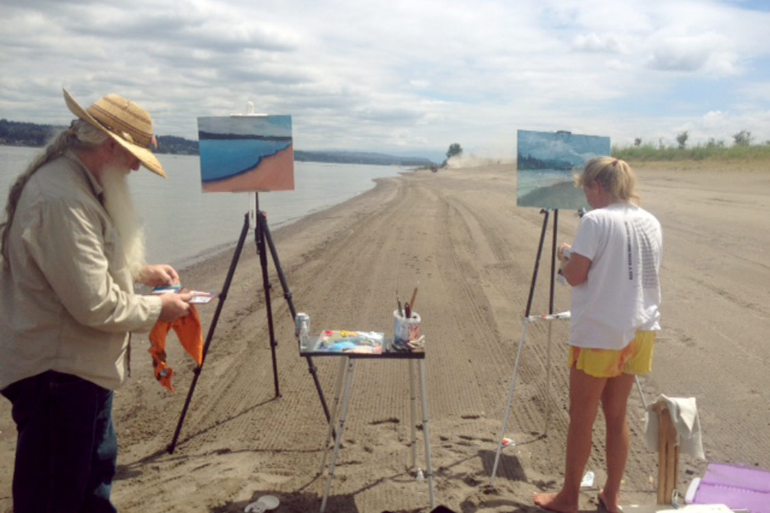 Painters at Broughton Beach