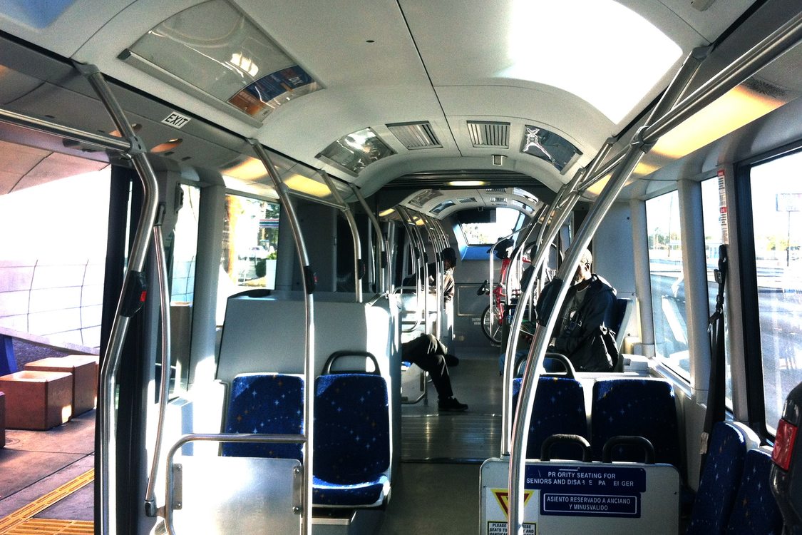 Onboard a BRT bus