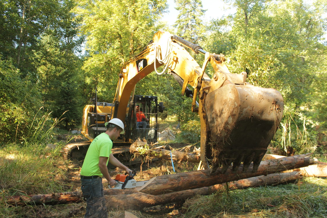photo of Johnson Creek restoration work
