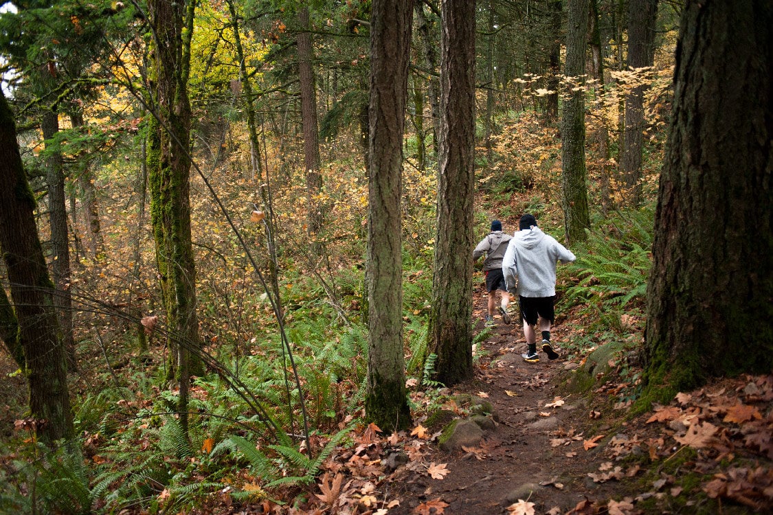 Runners on Mount Talbert Nature Park