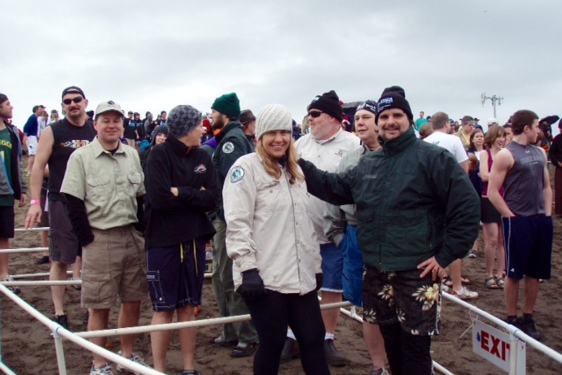 photo of park ranger Jim Caudell at the Polar Plunge in 2010