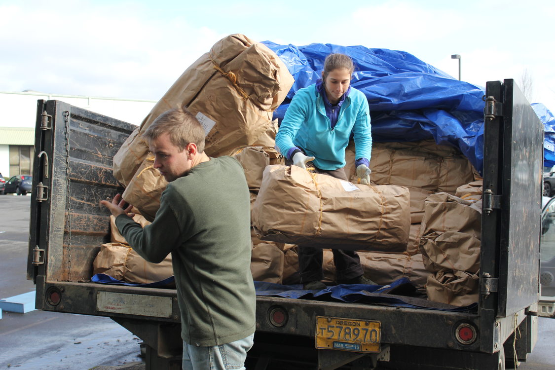 photo of Scholls Valley Native Nursery truck unloading