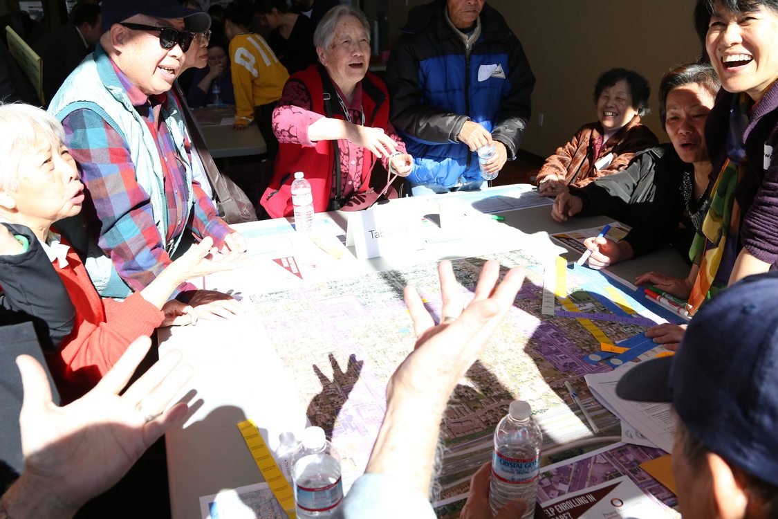 Chinese language table at Fubonn outreach event