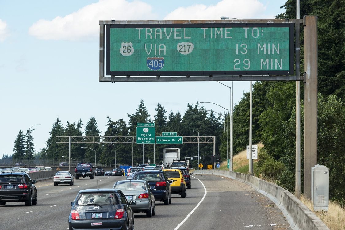 ODOT travel information sign