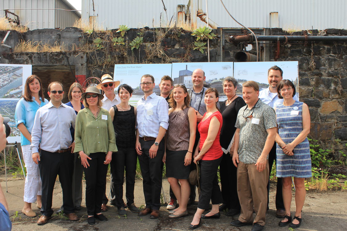 photo of Willamette Falls Riverwalk design team of Mayer/Reed, Snøhetta and Dialog 