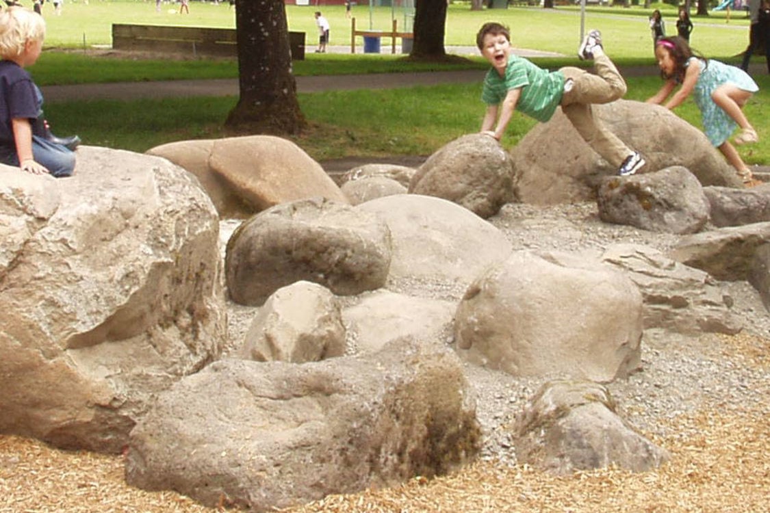 photo of blue lake nature play area