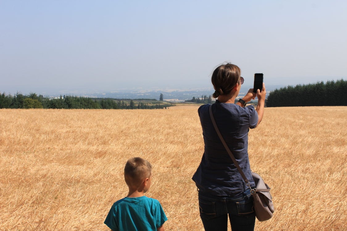 Taking in the view at Chehalem Ridge